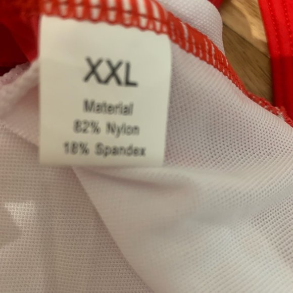 NEW‎ SELINK RED ONE PIECE RUFFLED SWIMSUIT XXL - Picture 8 of 10